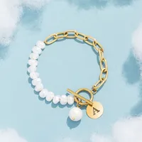 Elegant Simple Style Classic Style Letter Artificial Pearl Copper Wholesale Bracelets main image 1