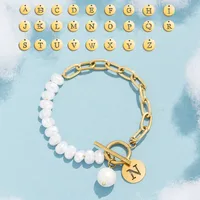 Elegant Simple Style Classic Style Letter Artificial Pearl Copper Wholesale Bracelets main image 3