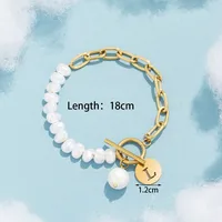 Elegant Simple Style Classic Style Letter Artificial Pearl Copper Wholesale Bracelets main image 2