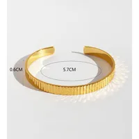 Brass 24K Gold Plated Geometric Bangle main image 2