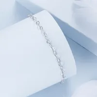 Wholesale Jewelry IG Style Simple Style Geometric Sterling Silver Anklet main image 3