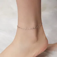 Wholesale Jewelry IG Style Simple Style Geometric Sterling Silver Anklet main image 5