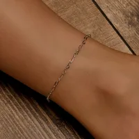 Wholesale Jewelry IG Style Simple Style Geometric Sterling Silver Anklet main image 6