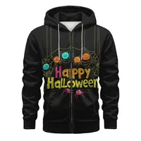 Men's Pumpkin Castle Skull Streetwear Long Sleeve Loose Hooded main image 1