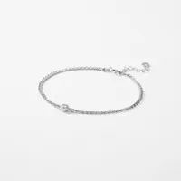 Sterling Silver Cable Chain Box Chain Simple Style Bracelets main image 1