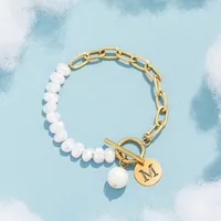 Elegant Simple Style Classic Style Letter Artificial Pearl Copper Wholesale Bracelets sku image 22