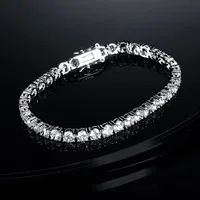 Brass Casual Classic Style Round Plating Inlay Zircon Tennis Bracelet main image 4