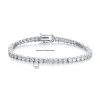 Brass Casual Classic Style Round Plating Inlay Zircon Tennis Bracelet main image 1