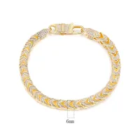 Brass 18K Gold Plated Casual Classic Style Arrow Inlay Zircon Bracelets sku image 1