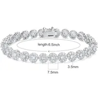 Brass 18K Gold Plated Casual Classic Style Plating Inlay Round Zircon Tennis Bracelet main image 4