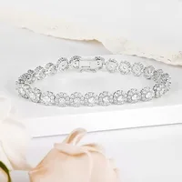 Brass 18K Gold Plated Casual Classic Style Plating Inlay Round Zircon Tennis Bracelet main image 7