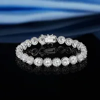 Brass 18K Gold Plated Casual Classic Style Plating Inlay Round Zircon Tennis Bracelet main image 9