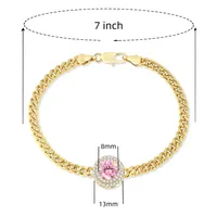 Wholesale Casual Classic Style Round Brass Inlay 18K Gold Plated Zircon Bracelets sku image 4