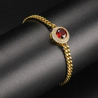 Wholesale Casual Classic Style Round Brass Inlay 18K Gold Plated Zircon Bracelets main image 3