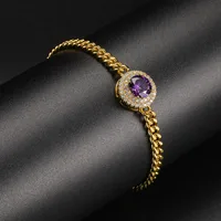 Wholesale Casual Classic Style Round Brass Inlay 18K Gold Plated Zircon Bracelets main image 2