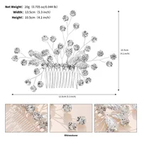 Women's Elegant Geometric Imitation Pearl Rhinestone Insert Comb sku image 4