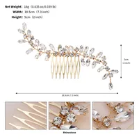 Women's Elegant Geometric Imitation Pearl Rhinestone Insert Comb sku image 5