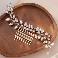 Women's Elegant Geometric Imitation Pearl Rhinestone Insert Comb main image 7