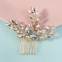 Women's Elegant Geometric Imitation Pearl Rhinestone Insert Comb main image 4