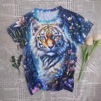 Women's T-shirt Short Sleeve T-Shirts Simple Style Tiger main image 2