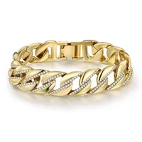 Wholesale Casual Classic Style Geometric Brass Inlay 18K Gold Plated Zircon Bracelets sku image 1