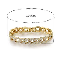 Wholesale Casual Classic Style Geometric Brass Inlay 18K Gold Plated Zircon Bracelets main image 6