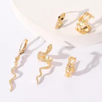 1 Set Simple Style Classic Style Snake Alloy Ear Cuffs Ear Studs main image 5