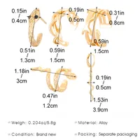 1 Set Simple Style Classic Style Snake Alloy Ear Cuffs Ear Studs main image 2