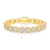 Brass 18K Gold Plated Casual Simple Style Classic Style Plating Inlay Square Zircon Bracelets main image 4