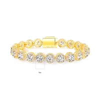 Brass 18K Gold Plated Casual Simple Style Classic Style Plating Inlay Square Zircon Bracelets sku image 3