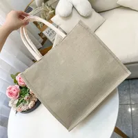 Women's Medium Cotton And Linen Letter Flower Streetwear Magnetic Buckle Tote Bag main image 9