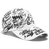 Unisex Casual Modern Style Letter Graffiti Curved Eaves Baseball Cap sku image 1