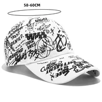 Unisex Casual Modern Style Letter Graffiti Curved Eaves Baseball Cap main image 5