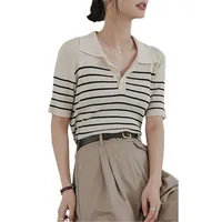 Women's T-shirt Short Sleeve T-Shirts Casual Streetwear Stripe main image 4