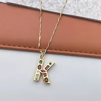 Copper 18K Gold Plated Inlay Letter Zircon sku image 11