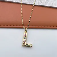 Copper 18K Gold Plated Inlay Letter Zircon sku image 12