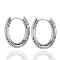 1 Pair IG Style Simple Style Commute Circle 304 Stainless Steel Earrings sku image 2