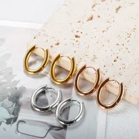 1 Pair IG Style Simple Style Commute Circle 304 Stainless Steel Earrings main image 4