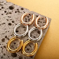 1 Pair IG Style Simple Style Commute Circle 304 Stainless Steel Earrings main image 8