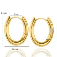 1 Pair IG Style Simple Style Commute Circle 304 Stainless Steel Earrings main image 9