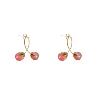 1 Pair Elegant Fruit Copper Ear Studs sku image 2