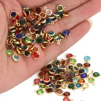 20 PCS/Package Diameter 6 Mm 304 Stainless Steel Rhinestones Round Pendant main image 4