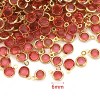 20 PCS/Package Diameter 6 Mm 304 Stainless Steel Rhinestones Round Pendant main image 8