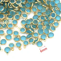 20 PCS/Package Diameter 6 Mm 304 Stainless Steel Rhinestones Round Pendant main image 7