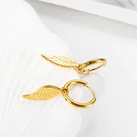 1 Pair IG Style Simple Style Commute Wings 304 Stainless Steel Drop Earrings main image 2