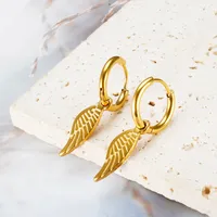 1 Pair IG Style Simple Style Commute Wings 304 Stainless Steel Drop Earrings main image 4