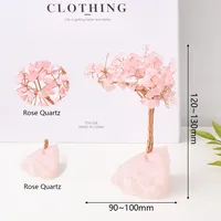 Elegant Handmade Simple Style Tree Natural Stone Copper Wire Ornaments Artificial Decorations sku image 2