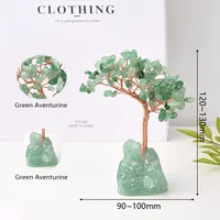 Elegant Handmade Simple Style Tree Natural Stone Copper Wire Ornaments Artificial Decorations main image 4