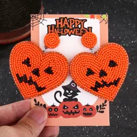 1 Pair Cute Funny Pumpkin Cat Magic Hat Alloy Glass Drop Earrings main image 4