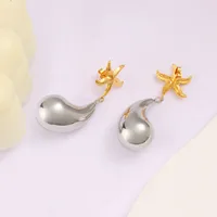 1 Pair Retro Commute Starfish 304 Stainless Steel 316 Stainless Steel  18K Gold Plated Drop Earrings main image 5